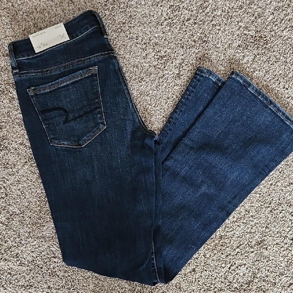 American Eagle Outfitters Blue Flare Wide Leg Jeans